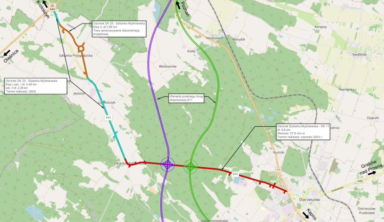 Rozbudowa DW 444 w powiecie ostrzeszowskim