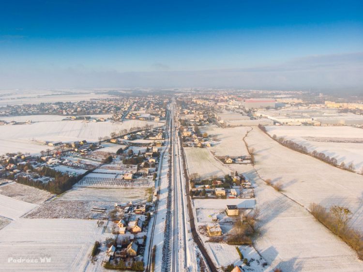 Obwodnica w zimowej scenerii