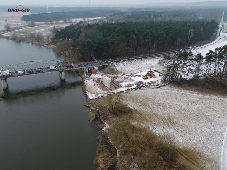 budowa mostu nad Wartą w Rogalinku