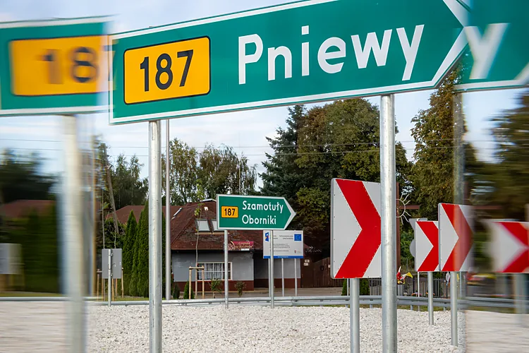 Rozbudowana droga wojewódzka nr 116 w Gminie Pniewy